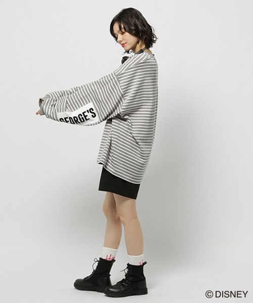 GEORGE'S（ジョージズ）の「【DISNEY】アリエル／ボーダーロンT（Tシャツ/カットソー・メンズ・チャコールグレー/グレー・SMALL/LARGE/MEDIUM）」の10枚目の写真