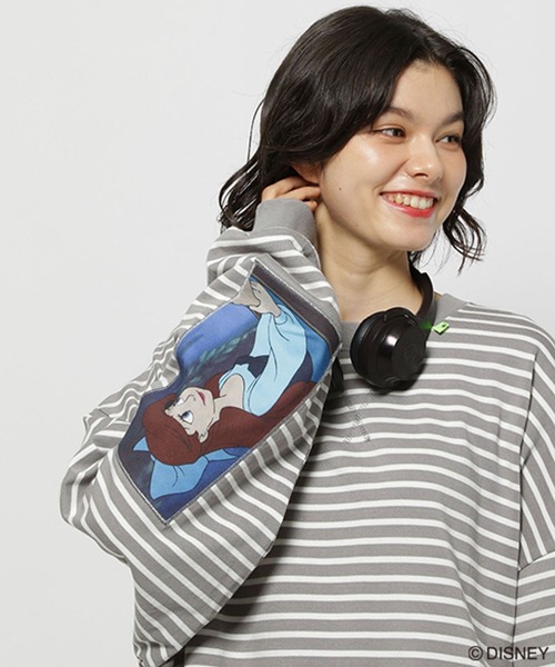 GEORGE'S（ジョージズ）の「【DISNEY】アリエル／ボーダーロンT（Tシャツ/カットソー・メンズ・チャコールグレー/グレー・SMALL/LARGE/MEDIUM）」の13枚目の写真