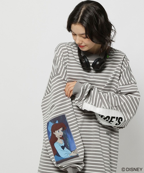 GEORGE'S（ジョージズ）の「【DISNEY】アリエル／ボーダーロンT（Tシャツ/カットソー・メンズ・チャコールグレー/グレー・SMALL/LARGE/MEDIUM）」の14枚目の写真