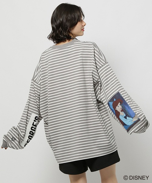 GEORGE'S（ジョージズ）の「【DISNEY】アリエル／ボーダーロンT（Tシャツ/カットソー・メンズ・チャコールグレー/グレー・SMALL/LARGE/MEDIUM）」の16枚目の写真