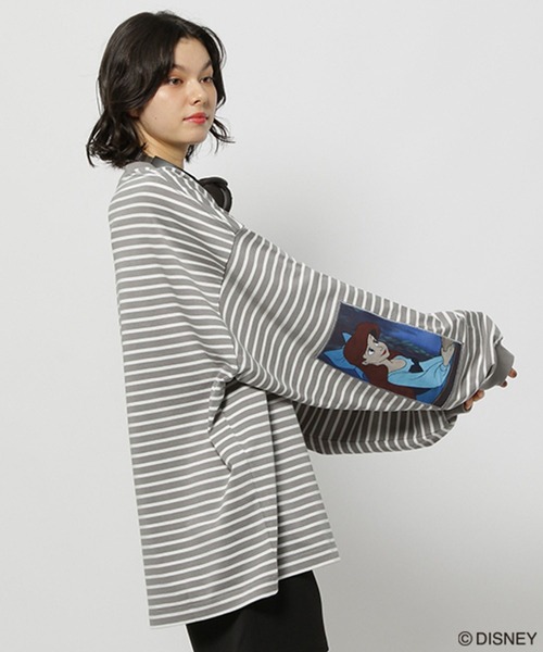 GEORGE'S（ジョージズ）の「【DISNEY】アリエル／ボーダーロンT（Tシャツ/カットソー・メンズ・チャコールグレー/グレー・SMALL/LARGE/MEDIUM）」の17枚目の写真