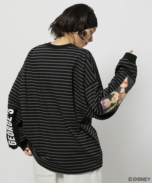 セール】【DISNEY】アリエル／ボーダーロンT（Tシャツ/カットソー