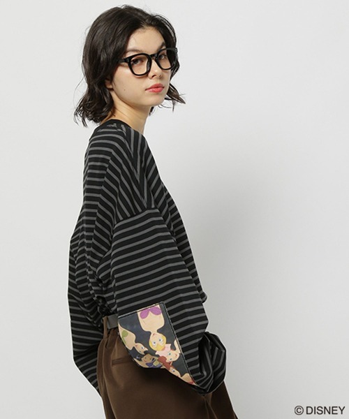 セール】【DISNEY】アリエル／ボーダーロンT（Tシャツ/カットソー