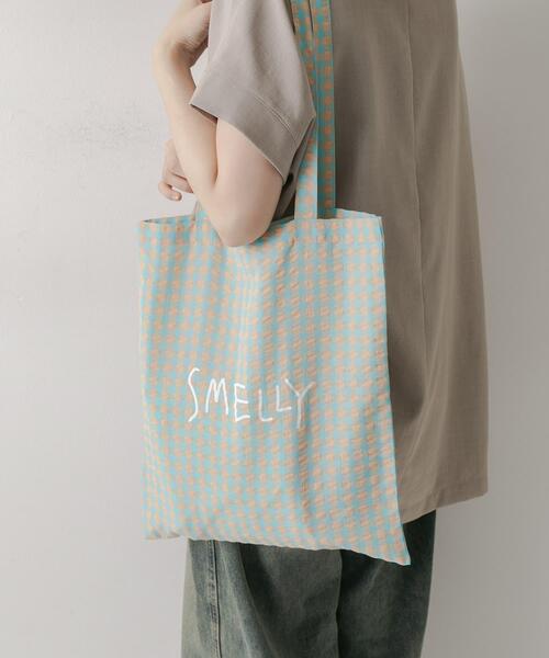 SMELLY（スメリー）の「プリントトートバッグM（トートバッグ・レディース・ブラック/イエロー系その他/ブルー系その他/ベージュ系その他/ホワイト系その他・MEDIUM）」の6枚目の写真