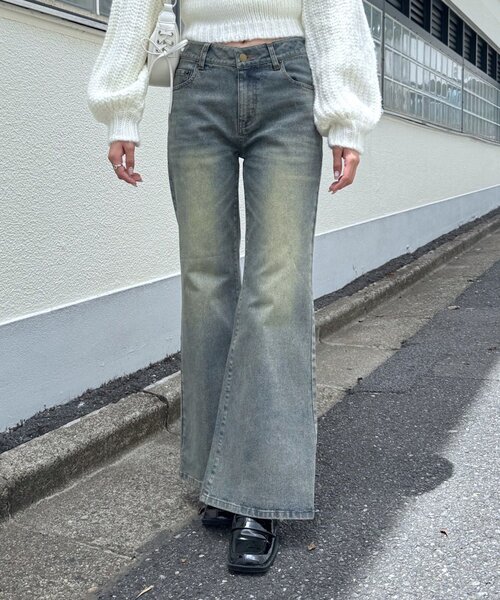 mline（エムライン）の「[mline]ヴィンテージフレアデニム（デニムパンツ・レディース・ブルー/ブラック・2/1）」の10枚目の写真