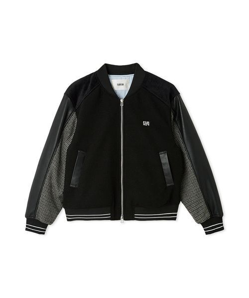 セール】パッチワークスタジャン（ブルゾン）｜FURFUR（ファーファー
