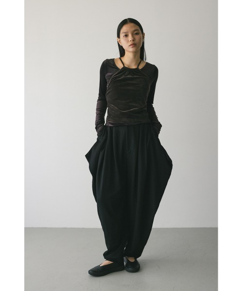 STYLEMIXER（スタイルミキサー）の「ドレープタックパンツ（その他パンツ・レディース・ライトブラウン/ブラック・MEDIUM/SMALL）」の3枚目の写真