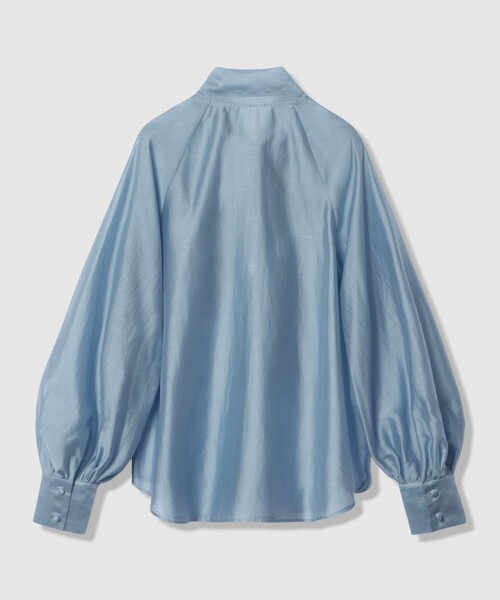 allureville(アルアバイル)の「シルキーセルロースボウブラウス(シャツ/ブラウス・レディース・サックスブルー/ブラック/オフホワイト・2)」の14枚目の写真