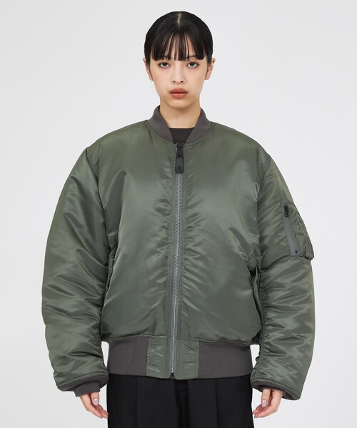 Valley Apparel(バレーアパレル)の「【Valley Apparel / バレーアパレル】MA-1 フライトジャケット / ミリタリーアウター(MA-1・メンズ・ブラック/グレー・XL/L/M)」の6枚目の写真