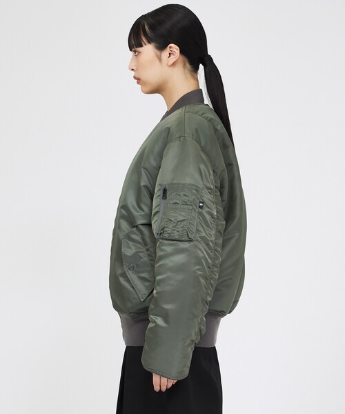 Valley Apparel(バレーアパレル)の「【Valley Apparel / バレーアパレル】MA-1 フライトジャケット / ミリタリーアウター(MA-1・メンズ・ブラック/グレー・XL/L/M)」の7枚目の写真