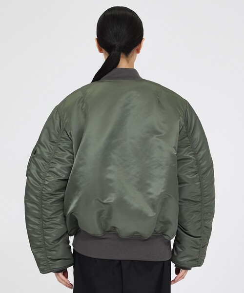 Valley Apparel(バレーアパレル)の「【Valley Apparel / バレーアパレル】MA-1 フライトジャケット / ミリタリーアウター(MA-1・メンズ・ブラック/グレー・XL/L/M)」の8枚目の写真