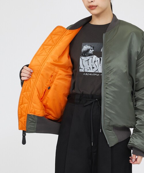 Valley Apparel(バレーアパレル)の「【Valley Apparel / バレーアパレル】MA-1 フライトジャケット / ミリタリーアウター(MA-1・メンズ・ブラック/グレー・XL/L/M)」の11枚目の写真