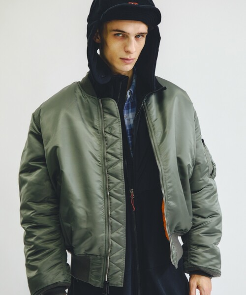 Valley Apparel(バレーアパレル)の「【Valley Apparel / バレーアパレル】MA-1 フライトジャケット / ミリタリーアウター(MA-1・メンズ・ブラック/グレー・XL/L/M)」の15枚目の写真