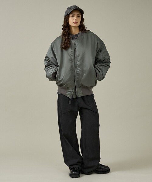 Valley Apparel(バレーアパレル)の「【Valley Apparel / バレーアパレル】MA-1 フライトジャケット / ミリタリーアウター(MA-1・メンズ・ブラック/グレー・XL/L/M)」の21枚目の写真