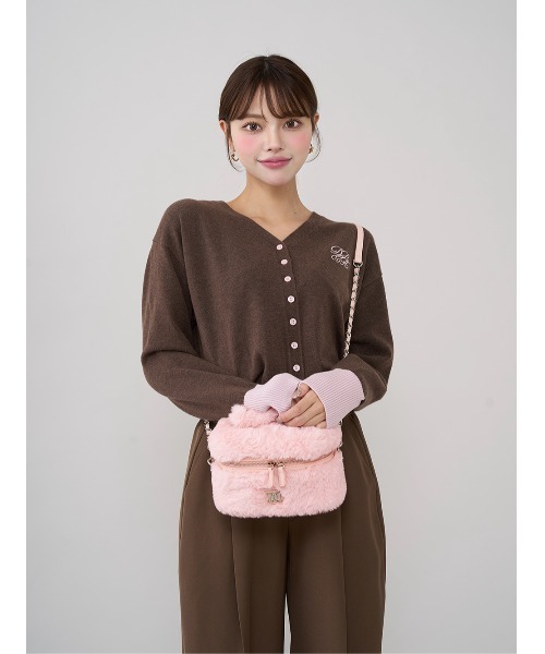 ポイントカラーニットカーディガン（カーディガン/ボレロ