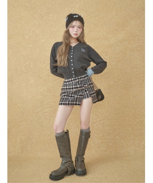 Darich（ダーリッチ）の「ポイントカラーニットカーディガン（カーディガン/ボレロ・レディース・ブラウン/ネイビー/チャコールグレー・FREE）」の21枚目の写真