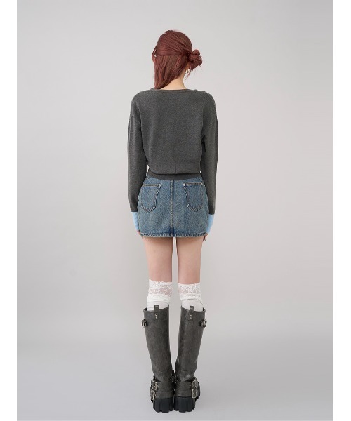 ポイントカラーニットカーディガン（カーディガン/ボレロ