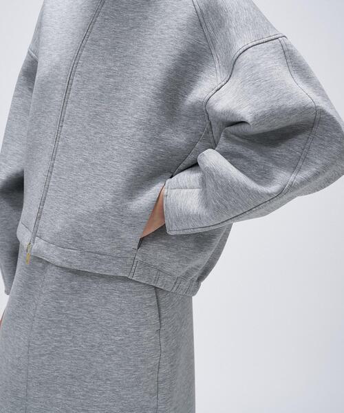 cloenc(クロエンス)の「【セットアップ/マシンウォッシュ】ダブルジップダンボールブルゾン(ブルゾン・レディース・オフホワイト/ライトグレー系8/ブラック/チャコール・01/02)」の15枚目の写真