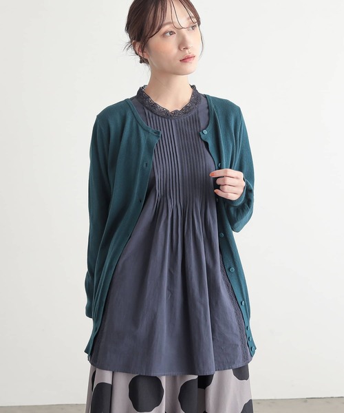 n'OrLABEL(ノアールレーベル)の「レースピンタックブラウス(シャツ/ブラウス・レディース・ネイビー/オフホワイト・2/1)」の16枚目の写真