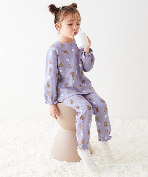 devirock（デビロック）の「ガールズ やわらかキルト パジャマ（ルームウェア/パジャマ・キッズ・グリーン系その他2/ピンク系その他3/ベージュ系その他/ベージュ系その他2/ピンク系その他2/グリーン系その他/ブルー系その他/ピンク系その他4/ピンク系その他/ブルー系その他2/グレー系その他・120cm/150cm/140cm/130cm/110cm/100cm/160cm）」の12枚目の写真