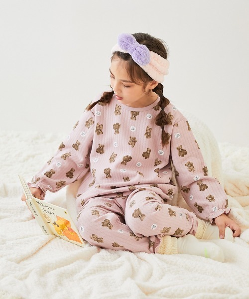 devirock（デビロック）の「ガールズ やわらかキルト パジャマ（ルームウェア/パジャマ・キッズ・グリーン系その他2/ピンク系その他3/ベージュ系その他/ベージュ系その他2/ピンク系その他2/グリーン系その他/ブルー系その他/ピンク系その他4/ピンク系その他/ブルー系その他2/グレー系その他・120cm/150cm/140cm/130cm/110cm/100cm/160cm）」の15枚目の写真