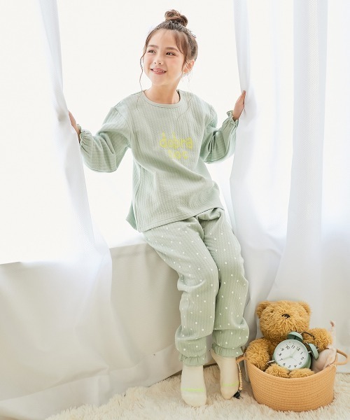 devirock（デビロック）の「ガールズ やわらかキルト パジャマ（ルームウェア/パジャマ・キッズ・グリーン系その他2/ピンク系その他3/ベージュ系その他/ベージュ系その他2/ピンク系その他2/グリーン系その他/ブルー系その他/ピンク系その他4/ピンク系その他/ブルー系その他2/グレー系その他・120cm/150cm/140cm/130cm/110cm/100cm/160cm）」の16枚目の写真