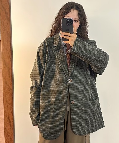 Bark チェック柄 テーラードジャケット Lajour｜チェック柄テーラードジャケット | Rakuten Fashion