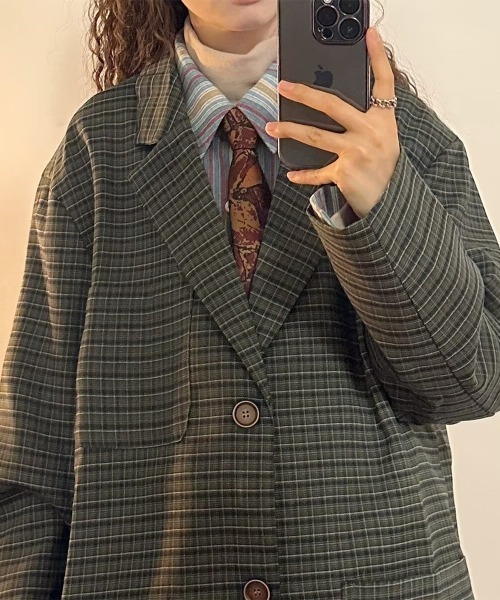 journalstandard luxeグランマチェックジャケットオーバーサイズ journalstandard luxeグランマチェックジャケットオーバーサイズ