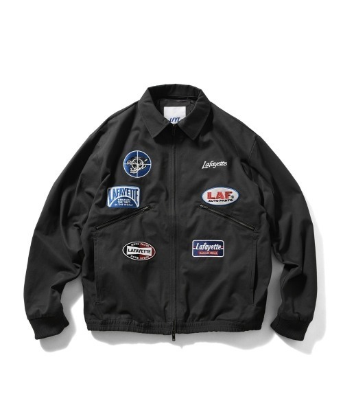 LFYT(エルエフワイティー)の「LFYT ラファイエット【Lafayette】- レーシング パッチ ジャケット【RACING PATCH WORK JACKET LA251002】(ブルゾン・メンズ・ネイビー/ブラック・XXL/XL/M/L)」の1枚目の写真