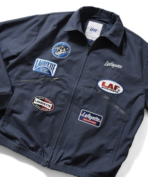 LFYT(エルエフワイティー)の「LFYT ラファイエット【Lafayette】- レーシング パッチ ジャケット【RACING PATCH WORK JACKET LA251002】(ブルゾン・メンズ・ネイビー/ブラック・XXL/XL/M/L)」の4枚目の写真