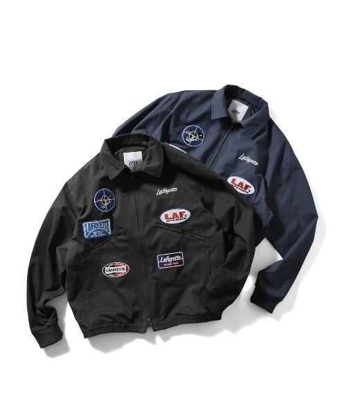 LFYT(エルエフワイティー)の「LFYT ラファイエット【Lafayette】- レーシング パッチ ジャケット【RACING PATCH WORK JACKET LA251002】(ブルゾン・メンズ・ネイビー/ブラック・XXL/XL/M/L)」の3枚目の写真
