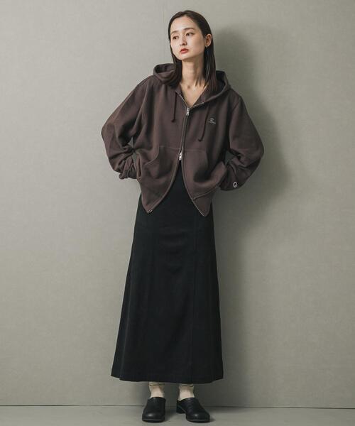 SENSE OF PLACE by URBAN RESEARCH（センスオブプレイスバイアーバンリサーチ）の「『別注』Champion×SENSE OF PLACE　ジップパーカー（パーカー・レディース・ブラウン/グリーン/オートミール・ONE）」の15枚目の写真