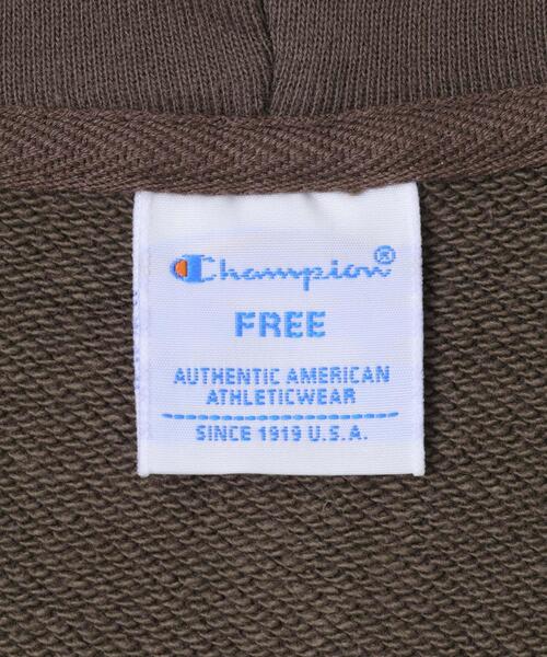 SENSE OF PLACE by URBAN RESEARCH（センスオブプレイスバイアーバンリサーチ）の「『別注』Champion×SENSE OF PLACE　ジップパーカー（パーカー・レディース・ブラウン/グリーン/オートミール・ONE）」の22枚目の写真