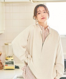 studio CLIP | 《days》ハーフジップスウェットプルオーバー(スウェット)