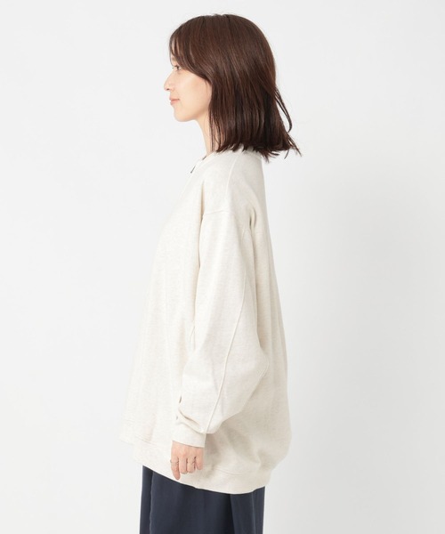 studio CLIP（スタディオクリップ）の「ハーフジップスウェットプルオーバー（スウェット・レディース・アイボリー/グレー・FREE）」の11枚目の写真