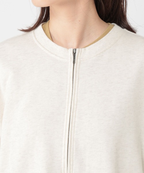 studio CLIP（スタディオクリップ）の「ハーフジップスウェットプルオーバー（スウェット・レディース・アイボリー/グレー・FREE）」の9枚目の写真