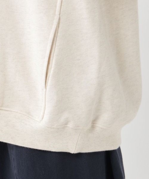 studio CLIP（スタディオクリップ）の「ハーフジップスウェットプルオーバー（スウェット・レディース・アイボリー/グレー・FREE）」の7枚目の写真