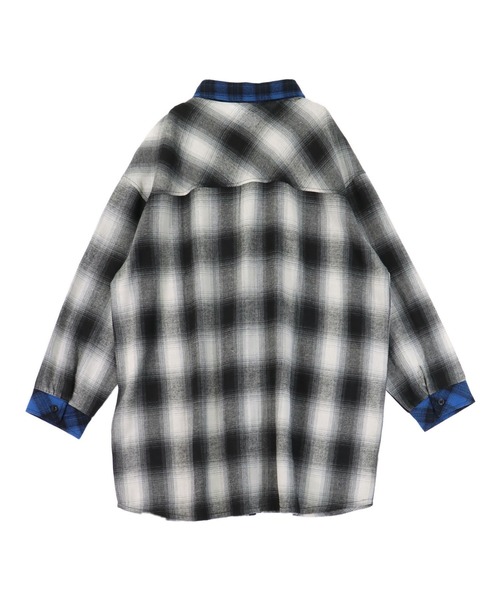 ANAP（アナップ）の「クレイジー配色 オーバーサイズ チェック シャツ（シャツ/ブラウス・レディース・ブラック/ブラウン・F）」の11枚目の写真