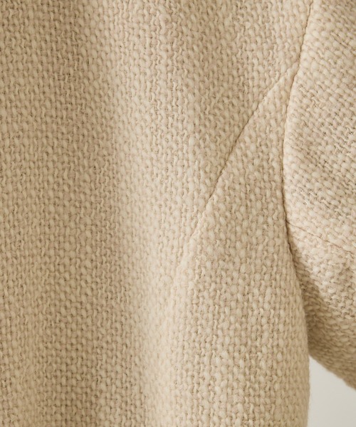 qualite(カリテ)の「ロービングオックスコート/秋服/冬服/オフィスカジュアル/Pコート/オーバーコート(チェスターコート・レディース・アイボリー/ダークブラウン・36/38)」の13枚目の写真