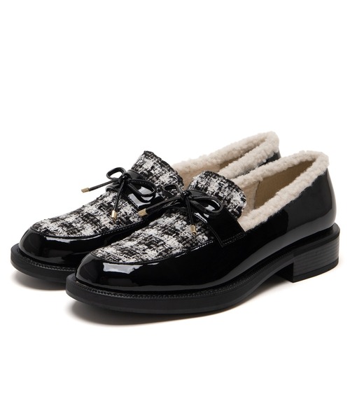 JELLY BEANS（ジェリービーンズ）の「マテリアルコンビインナーファーローファー(204-56100)JELLY BEANS(ジェリービーンズ)（ローファー・レディース・ベージュ/ブラック系その他/ブラウン・L/M/S）」の14枚目の写真