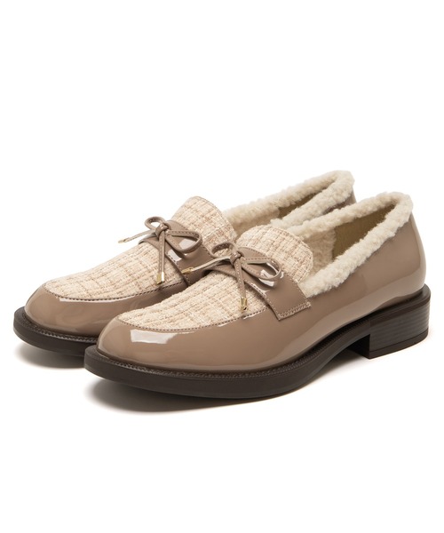 JELLY BEANS（ジェリービーンズ）の「マテリアルコンビインナーファーローファー(204-56100)JELLY BEANS(ジェリービーンズ)（ローファー・レディース・ベージュ/ブラック系その他/ブラウン・L/M/S）」の16枚目の写真