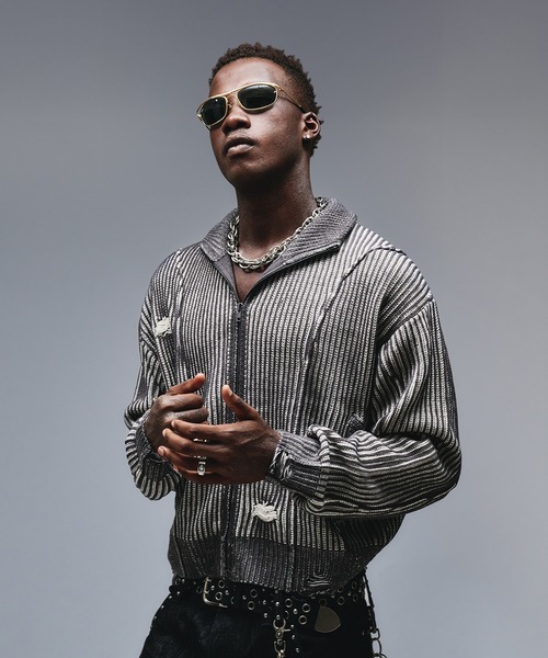 ANDER HUNK(アンダーハンク)の「Dameged Plating Drivers Knit /ダメージプレーティングドライバーズニット(ニット/セーター・メンズ・ブラック/グレー・MEDIUM/SMALL/LARGE)」の20枚目の写真