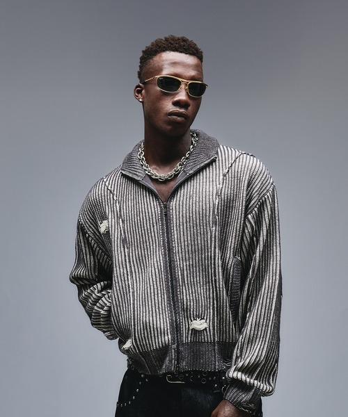 ANDER HUNK(アンダーハンク)の「Dameged Plating Drivers Knit /ダメージプレーティングドライバーズニット(ニット/セーター・メンズ・ブラック/グレー・MEDIUM/SMALL/LARGE)」の18枚目の写真