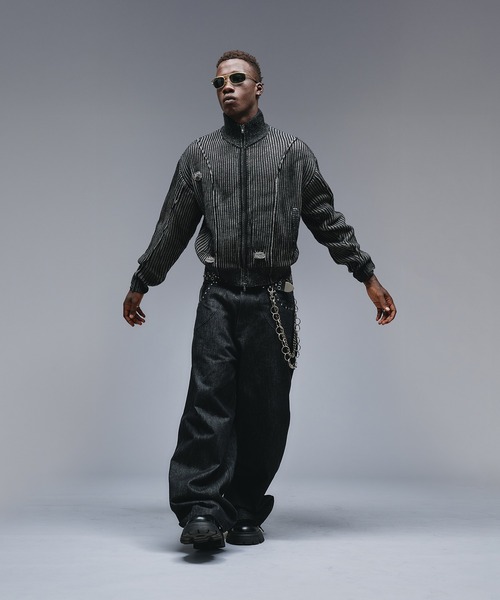 ANDER HUNK(アンダーハンク)の「Dameged Plating Drivers Knit /ダメージプレーティングドライバーズニット(ニット/セーター・メンズ・ブラック/グレー・MEDIUM/SMALL/LARGE)」の22枚目の写真
