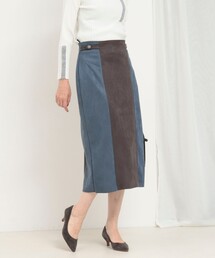 MICO COULIER（ミコクリエ）の「Ｗフェイスフェイクスエードナロースカート（スカート・レディース）」