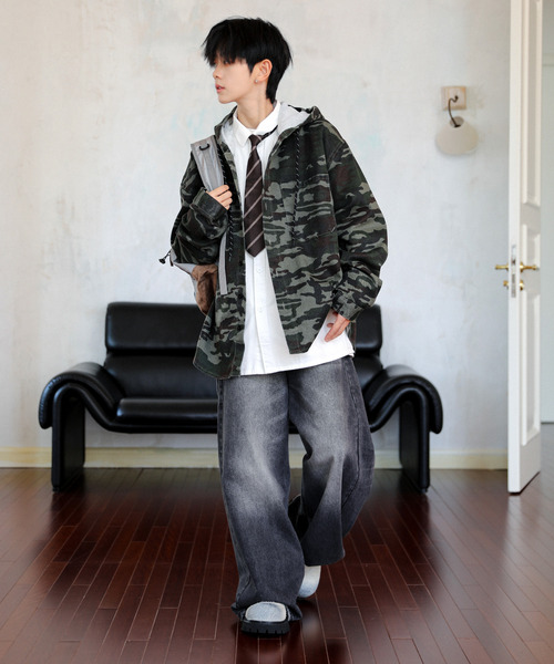 【韓国】GOSPHERES新品タグ付きMサイズ　上下セット セール】【96thes】韓国ストリート ビッグシルエット ワンポイント刺繍