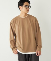 SHIPS Colors:フクレ ジャカード フェイクレイヤード ロンT