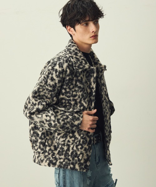 Shoowtime(ショウタイム)の「Leopard Pattern Short Jacket / レオパードショートジャケット(ブルゾン・メンズ・グレー系/ブラウン系・MEDIUM/X-LARGE/LARGE)」の16枚目の写真