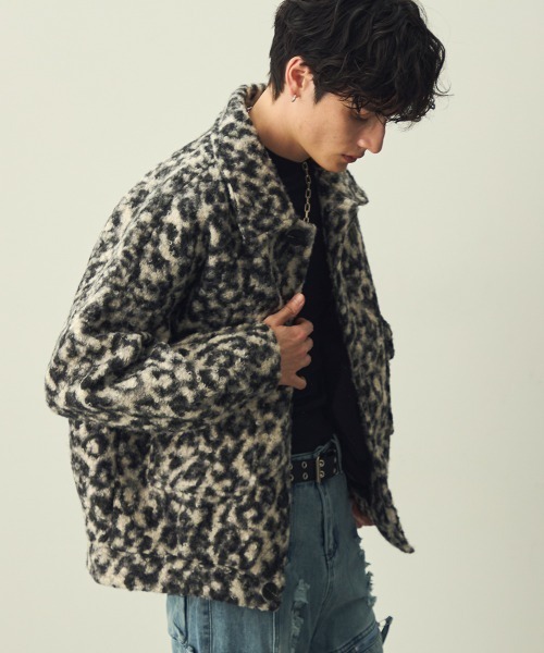 Shoowtime(ショウタイム)の「Leopard Pattern Short Jacket / レオパードショートジャケット(ブルゾン・メンズ・グレー系/ブラウン系・MEDIUM/X-LARGE/LARGE)」の20枚目の写真