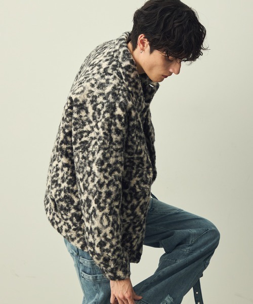 Shoowtime(ショウタイム)の「Leopard Pattern Short Jacket / レオパードショートジャケット(ブルゾン・メンズ・グレー系/ブラウン系・MEDIUM/X-LARGE/LARGE)」の18枚目の写真